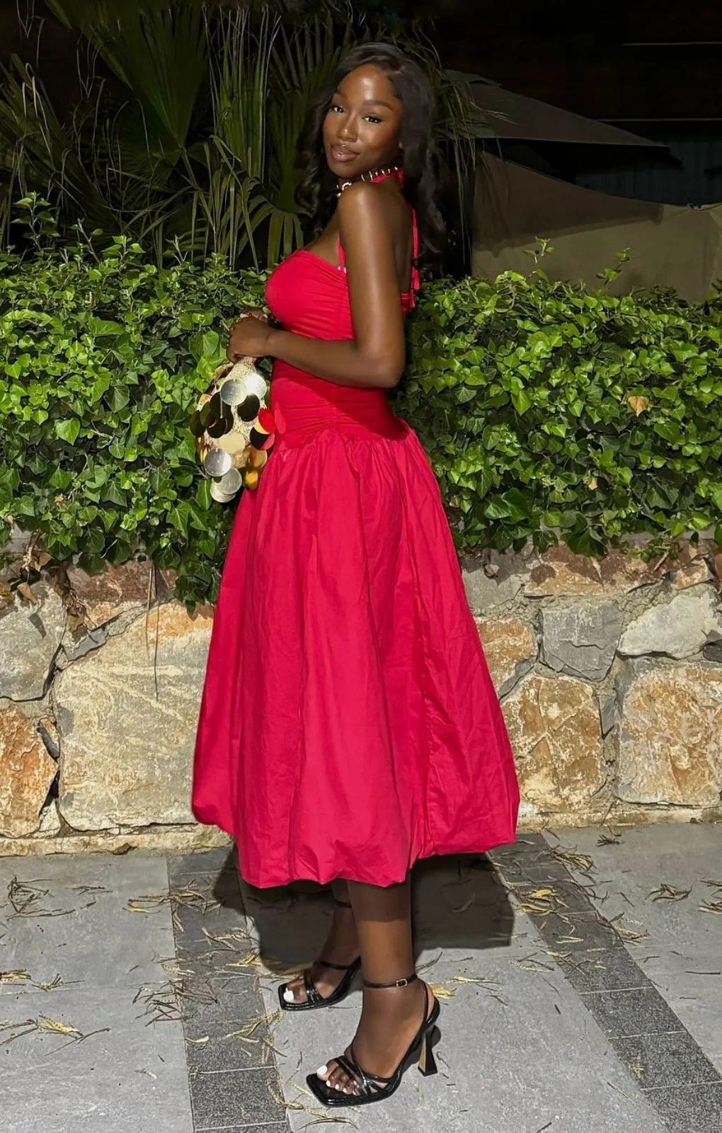 Amy Lynn Alexa Cherry Puffball Dress
