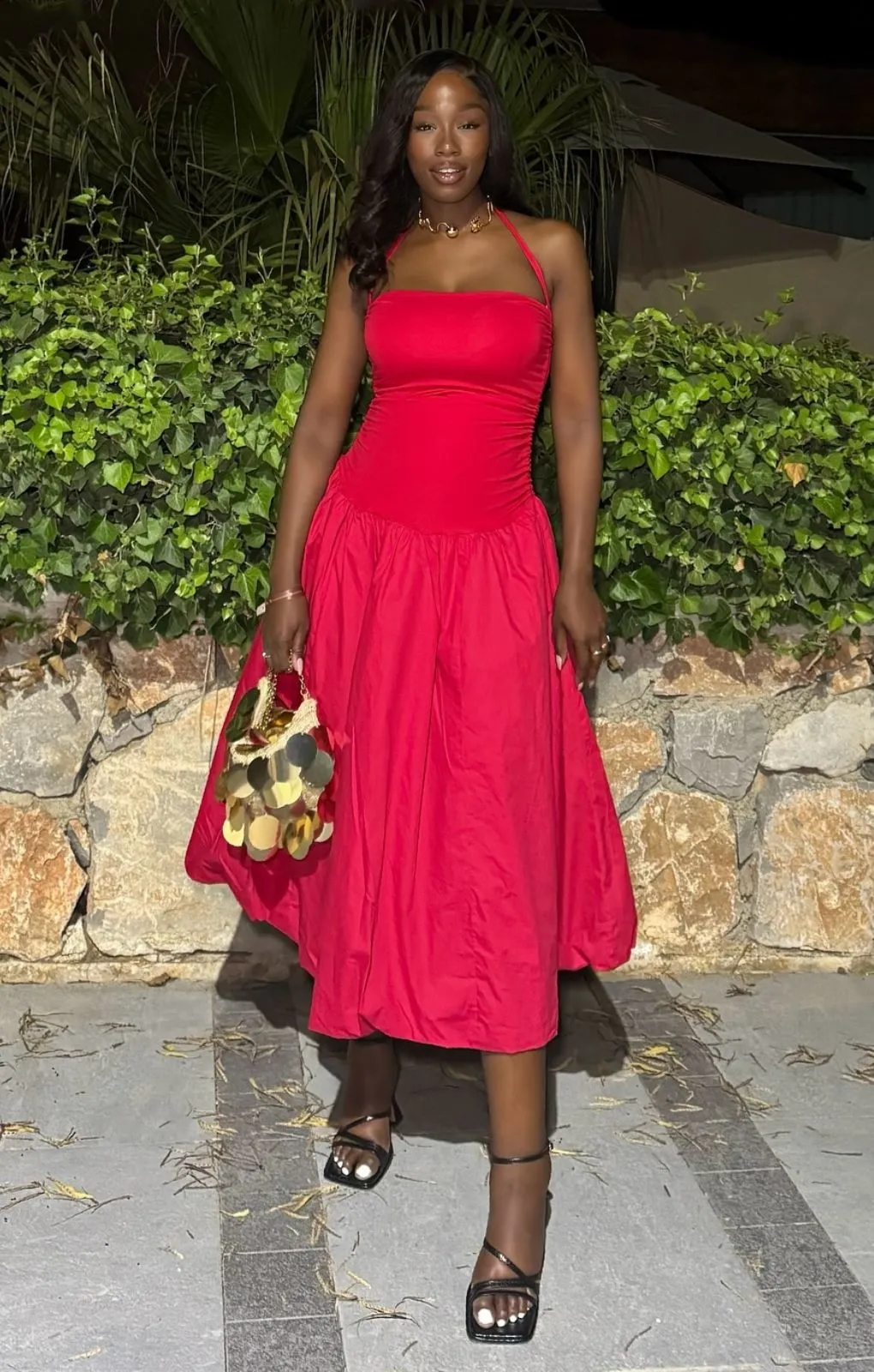 Amy Lynn Alexa Cherry Puffball Dress
