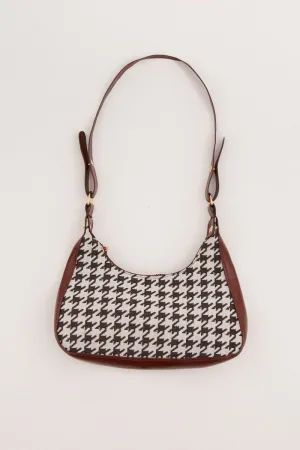 Brown Shoulder Baguette Bag