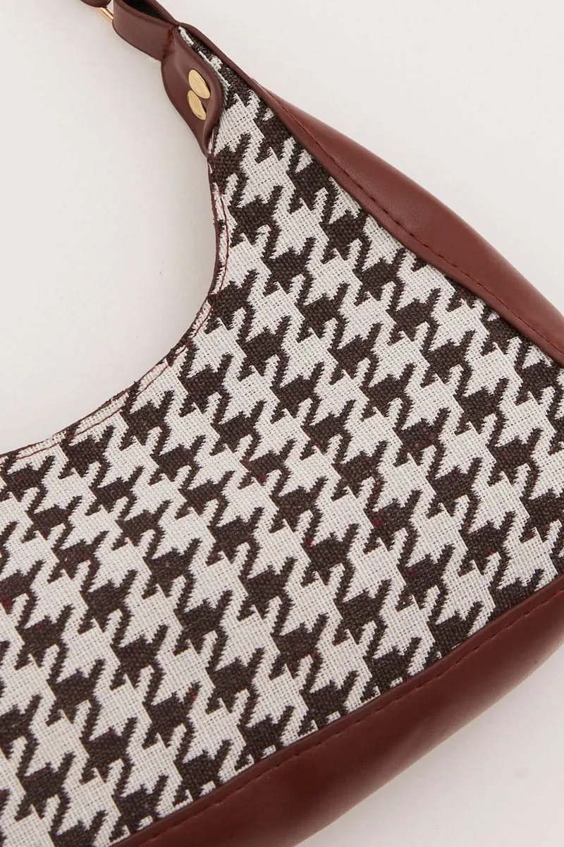 Brown Shoulder Baguette Bag