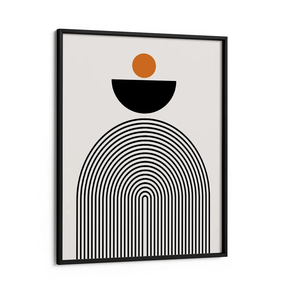 GEOMETRIC SEMICIRCLE III Abstract Painting