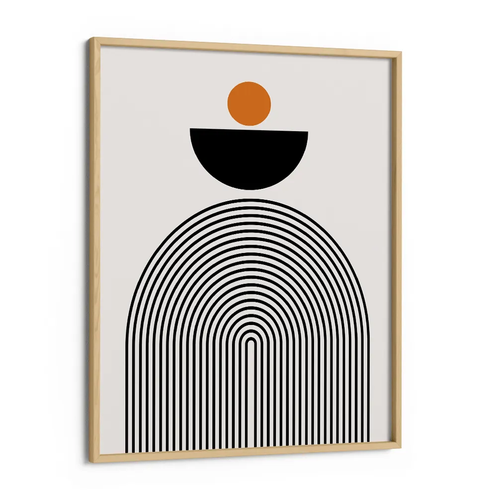 GEOMETRIC SEMICIRCLE III Abstract Painting