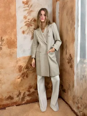 Joseph, herringbone double breasted wool coat