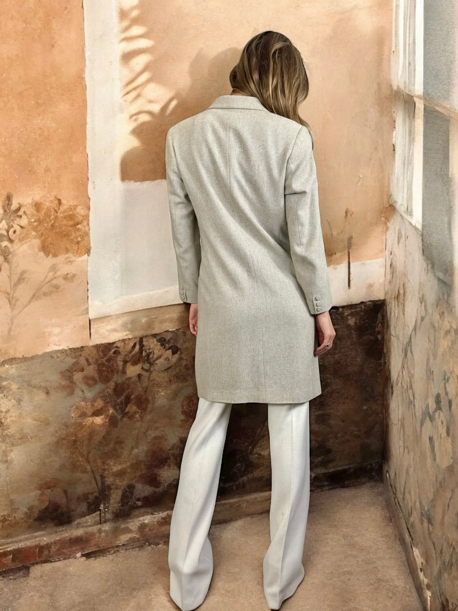 Joseph, herringbone double breasted wool coat