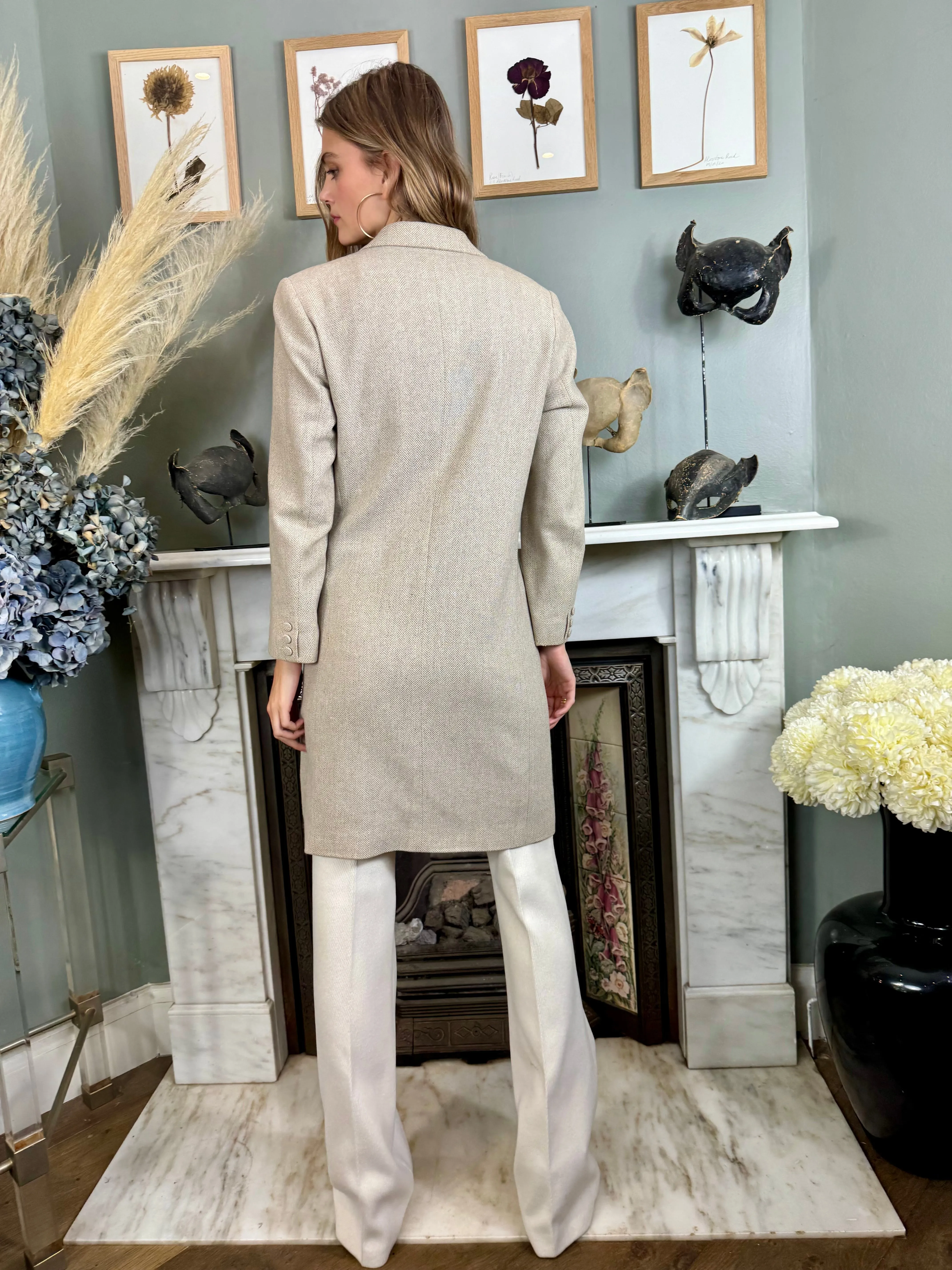 Joseph, herringbone double breasted wool coat