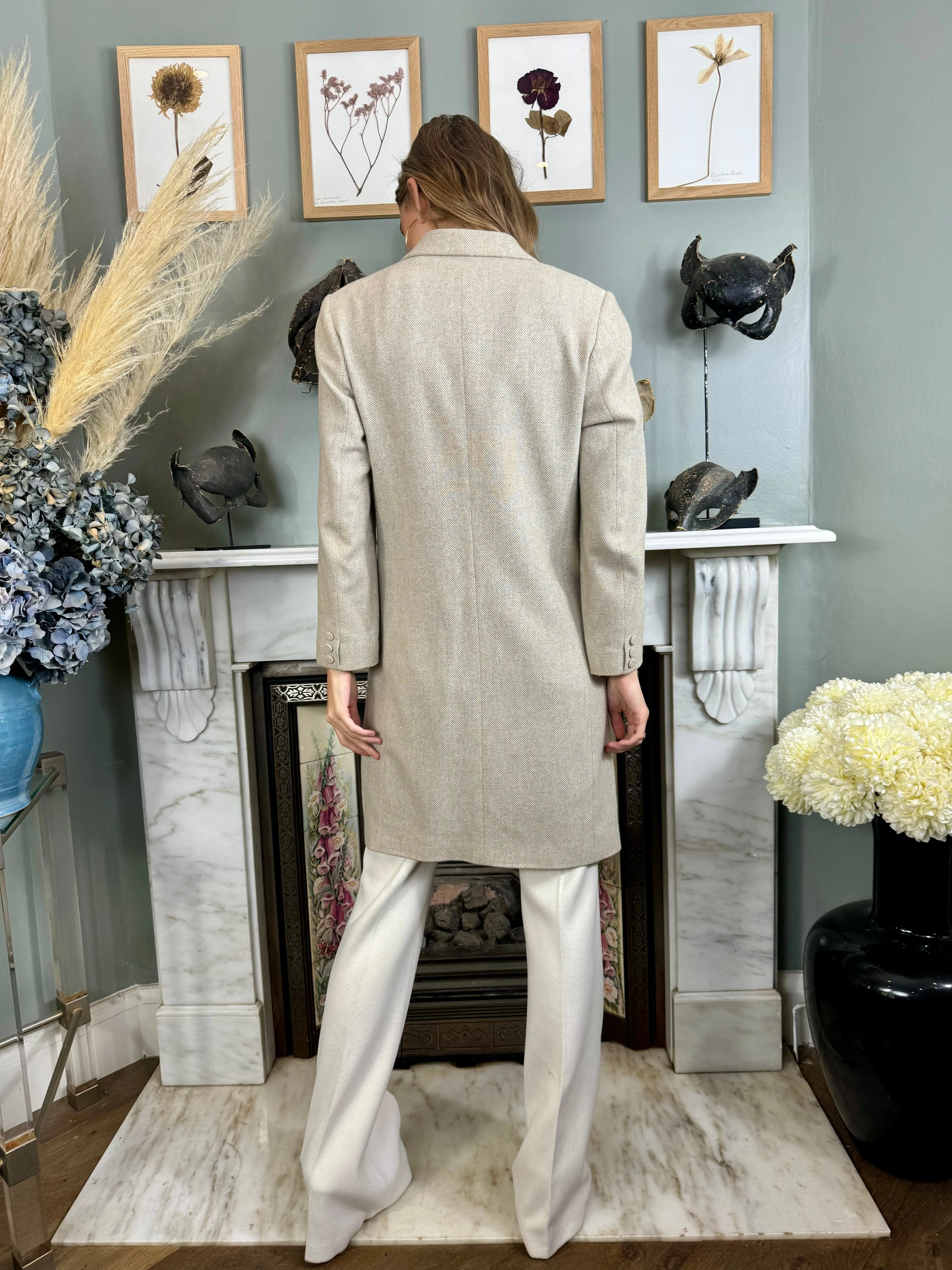 Joseph, herringbone double breasted wool coat