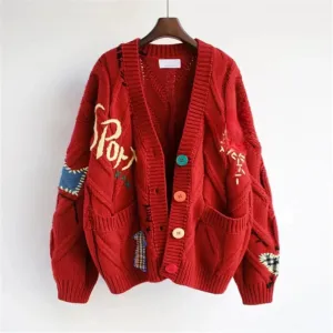 Judy | Dames Geborduurd Vest | Gebreid