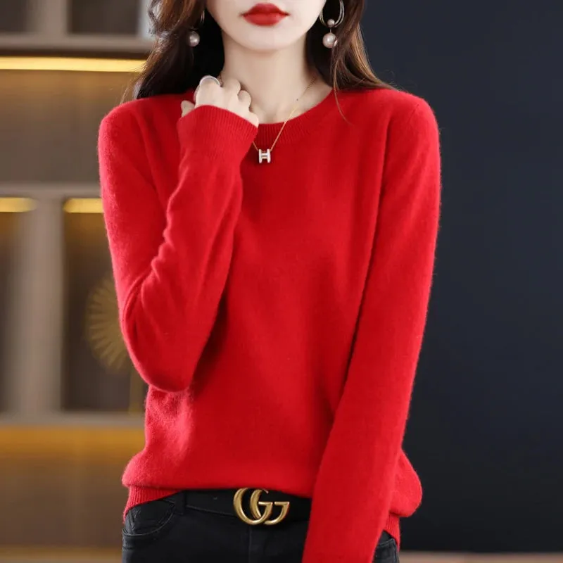 Maren:  100% pure wool cashmere sweater for winter and autumn