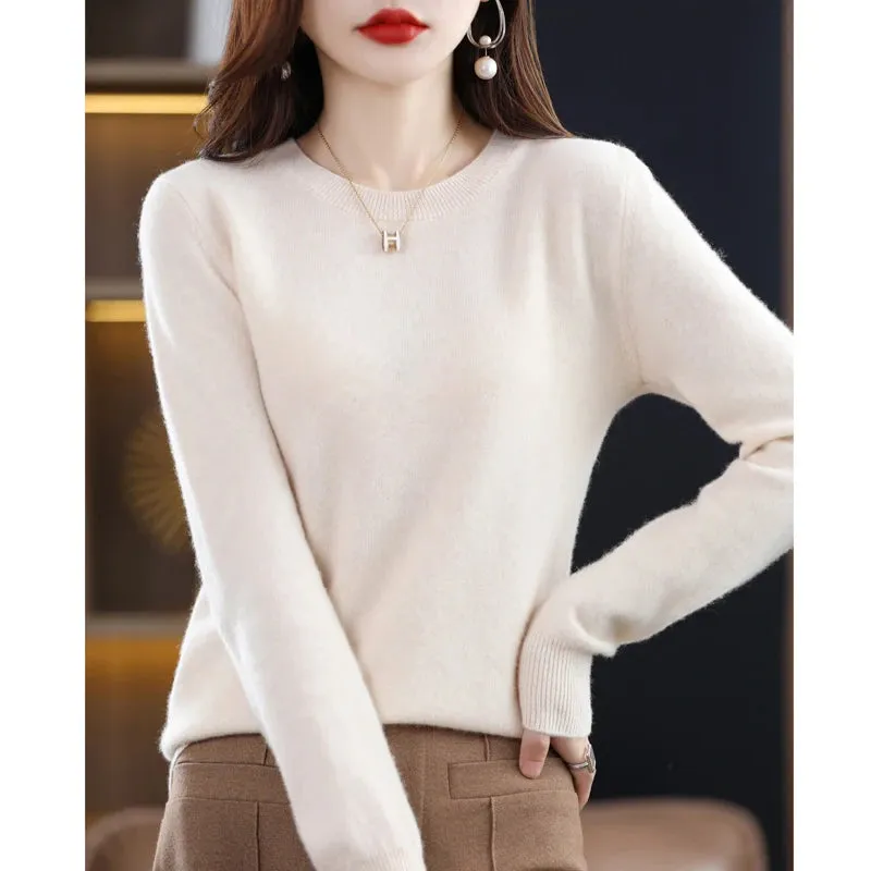 Maren:  100% pure wool cashmere sweater for winter and autumn