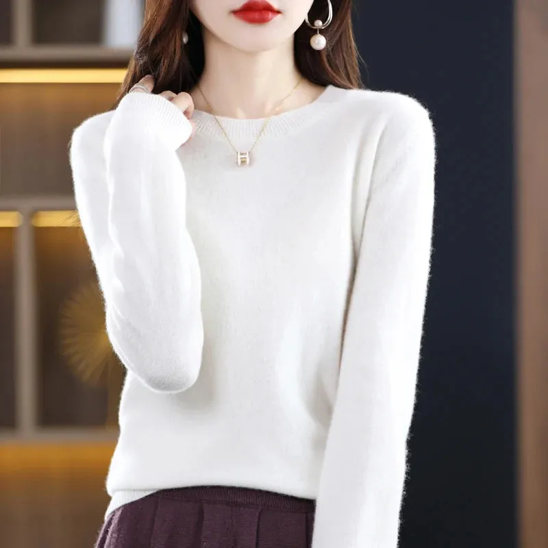 Maren:  100% pure wool cashmere sweater for winter and autumn