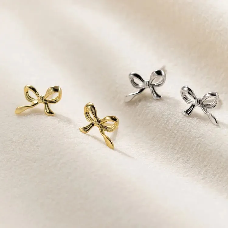 Minimalist Bow Tie Studs
