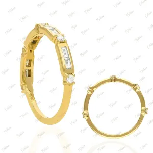 Minimalist Diamond Baguette Ring in US Size 4.25