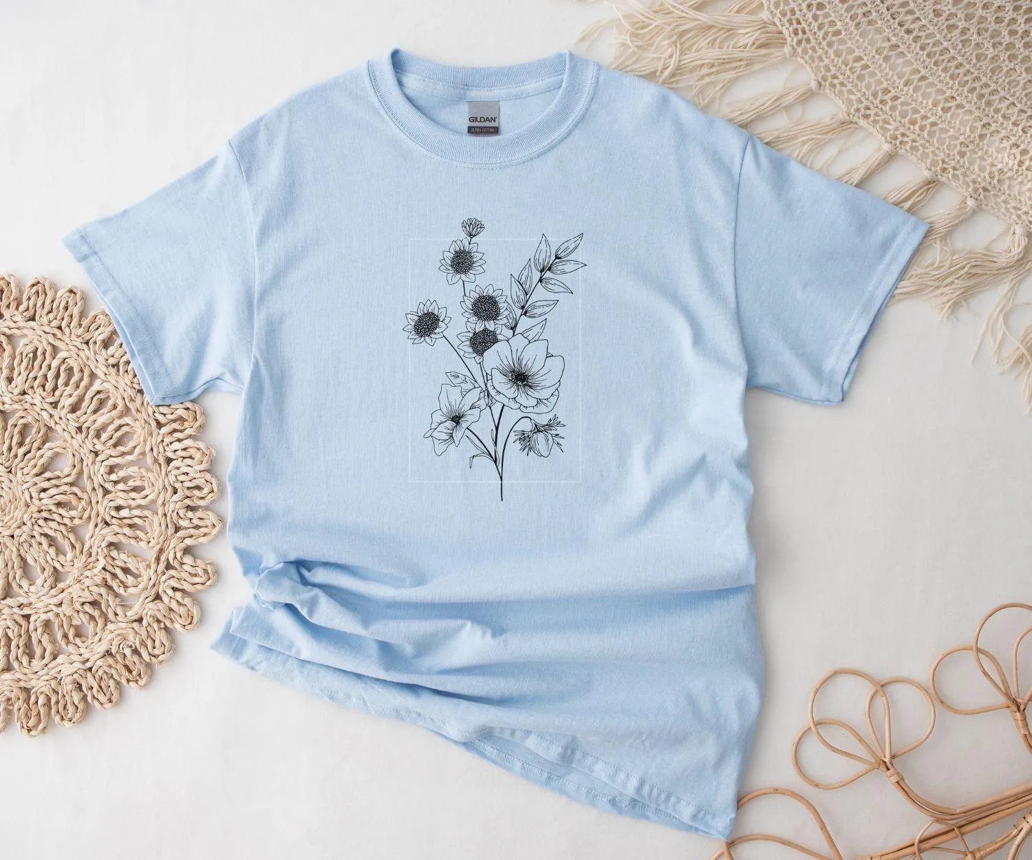 Minimalist Floral Bouquet Shirt