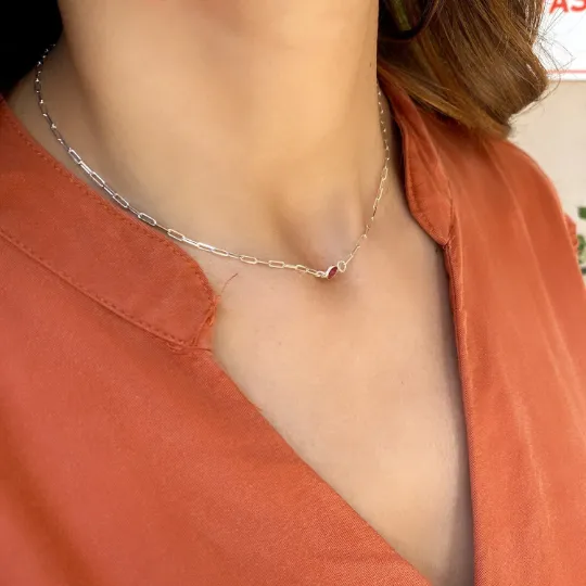 Minimalist Ruby Birthstone Necklace