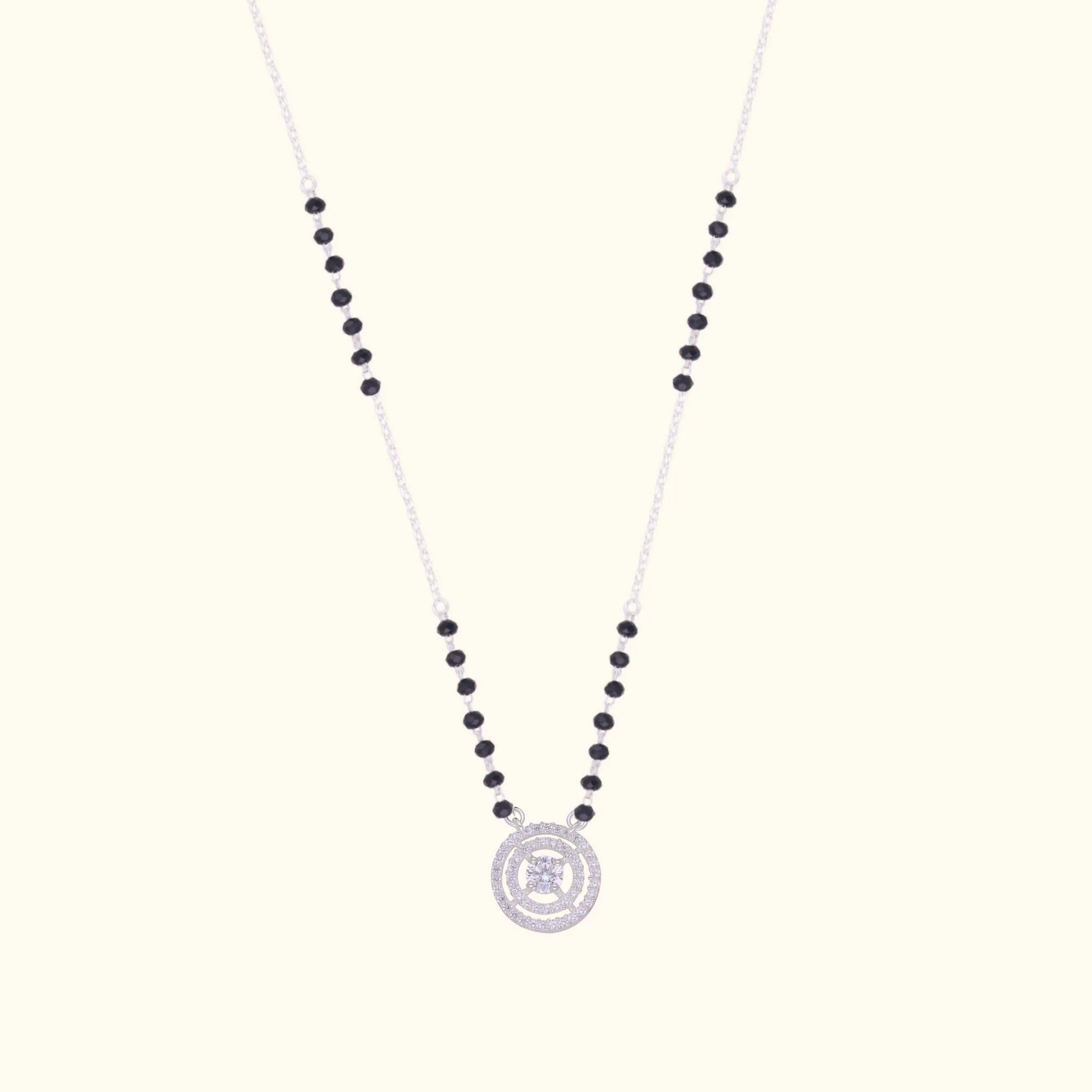 Minimalist Silver Stone Mangalsutra