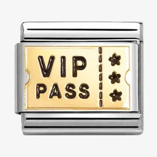 NOMINATION CLASSIC Gold VIP Pass Charm
