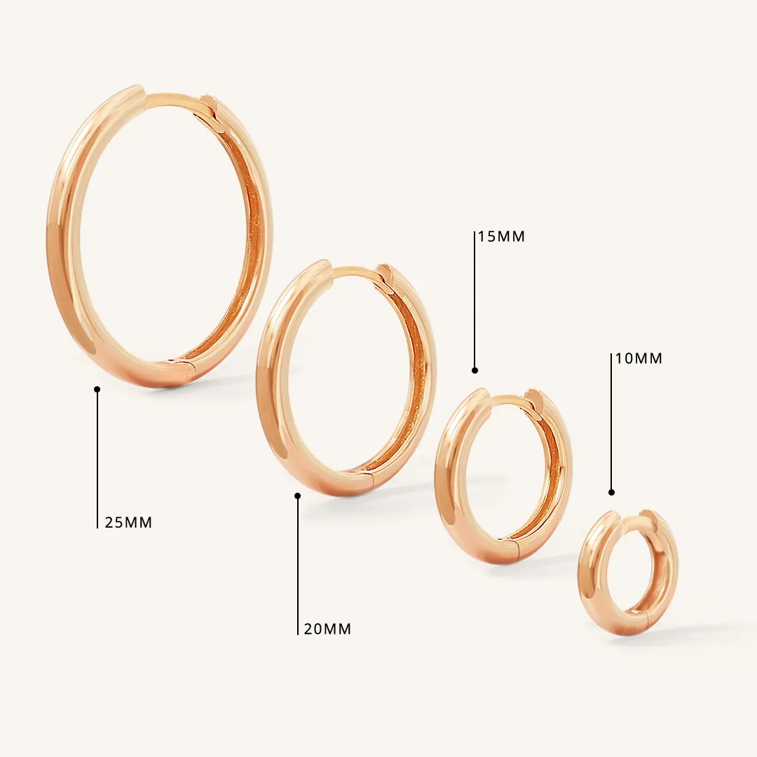 Opulent Amazonite Plain Hoops - Stone of Courage