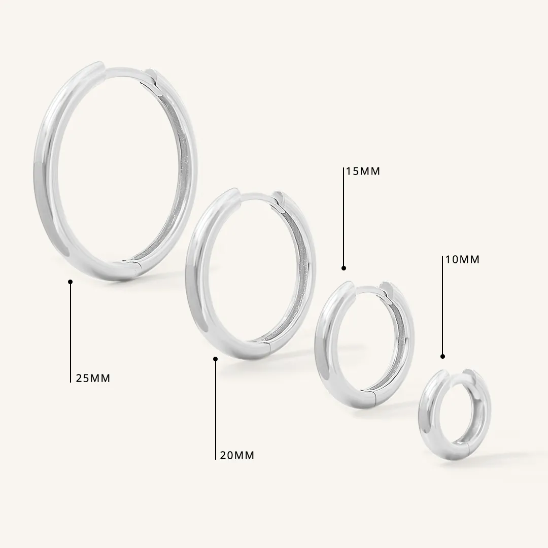 Opulent Amazonite Plain Hoops - Stone of Courage
