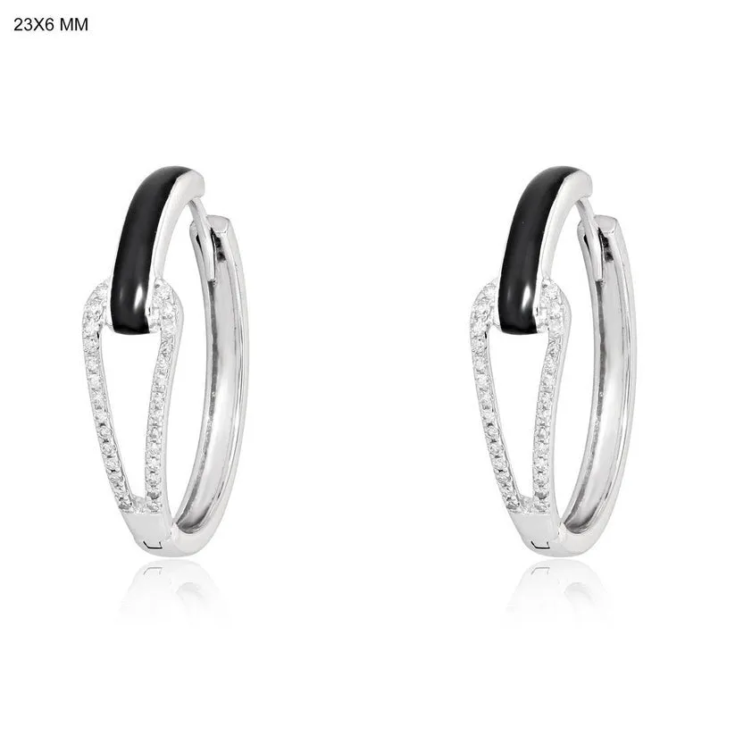 Opulent Shiny Diamond Huggie Earrings