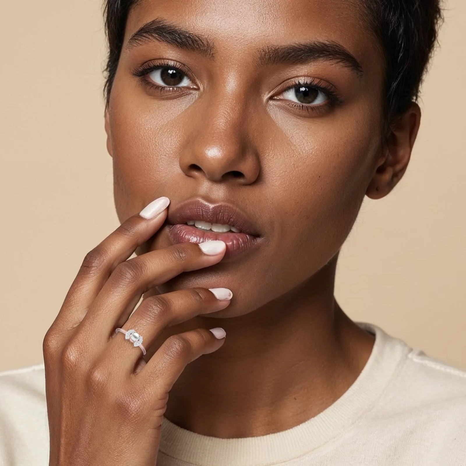 Rose Gold Perlina Luxe Ring