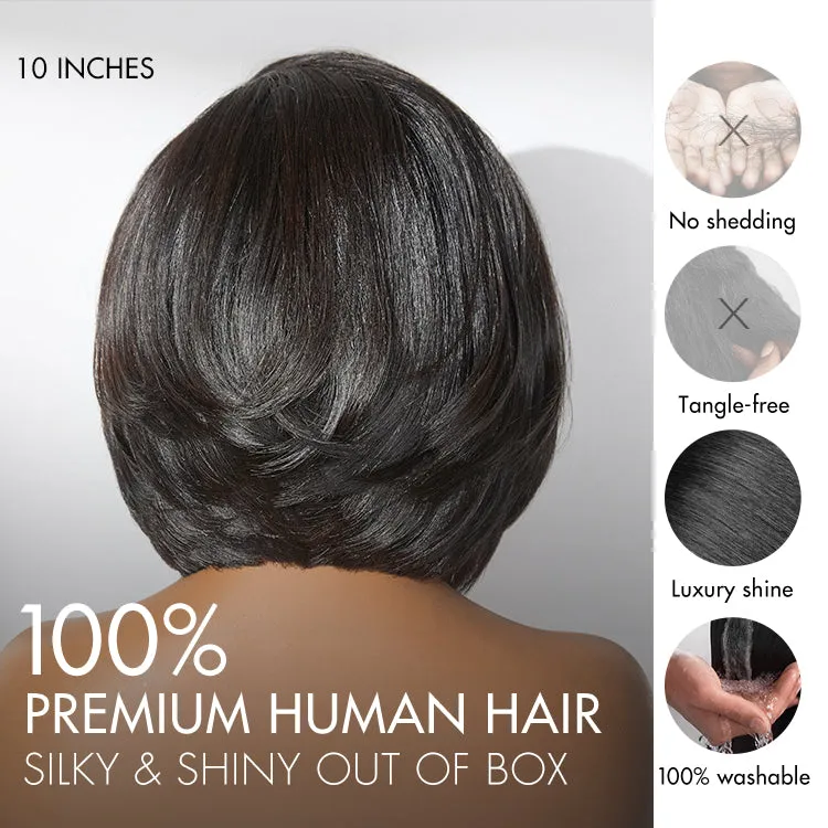Special Deal | Chic & Natural Layered Bob Wig Pre-Cut Minimalist HD Lace Glueless Wig- US Only