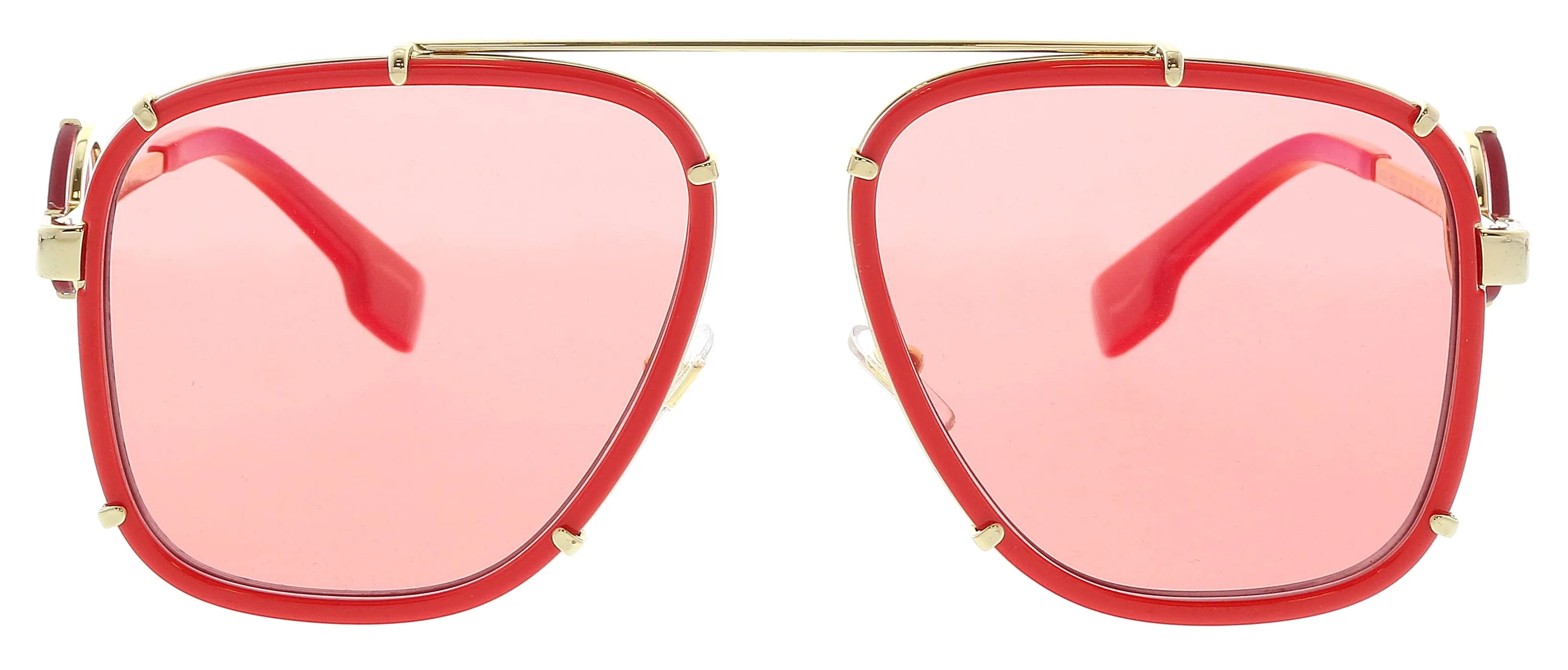 Versace 0VE2233 1472C860 Full Rim Red Gold Aviator Sunglasses