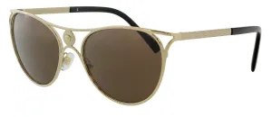 Versace 0VE2237 12527357 Full Rim Pale Gold Cateye Sunglasses