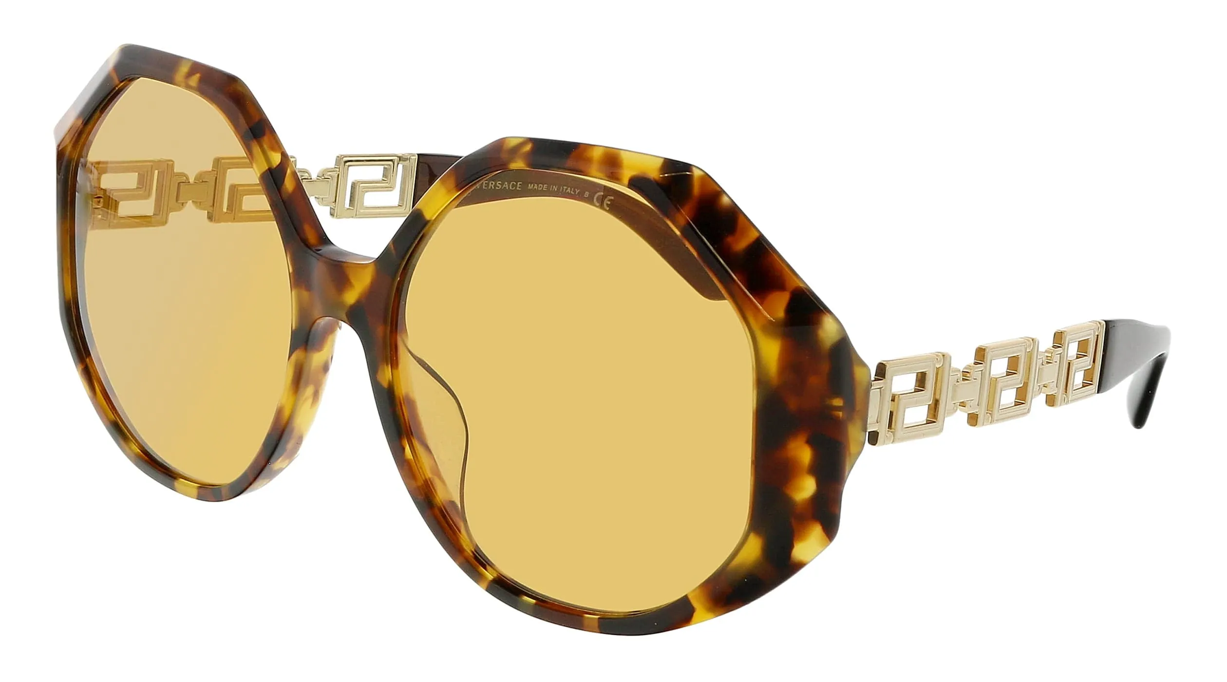 Versace 0VE4395F 5119/759 Oval Tortoise Brown Sunglasses