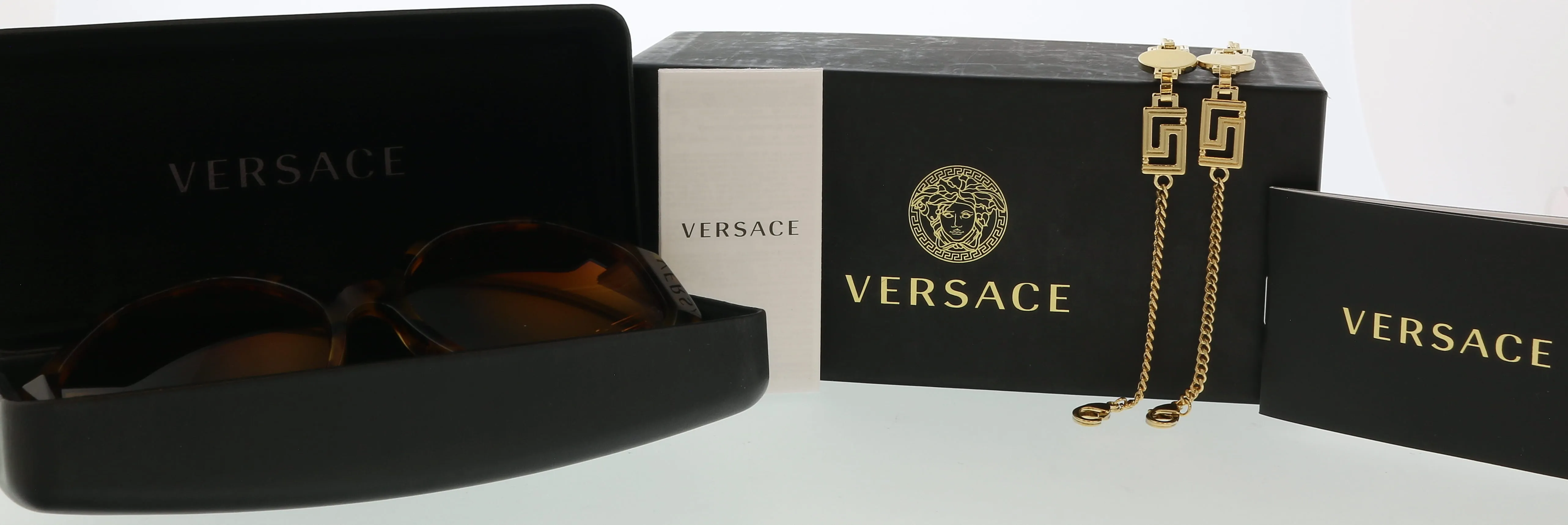 Versace 0VE4395F 5119/759 Oval Tortoise Brown Sunglasses
