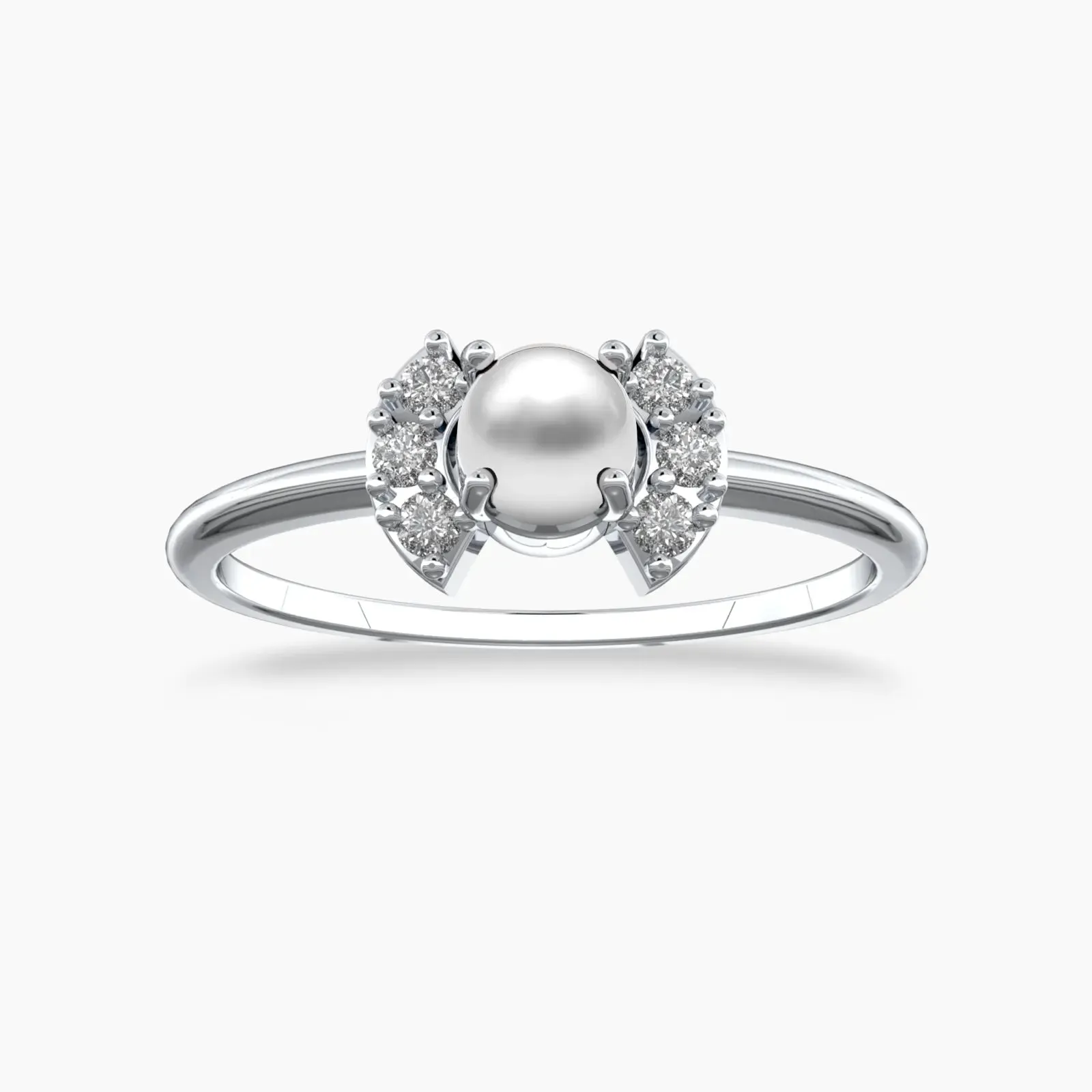 White Gold Perlina Luxe Ring