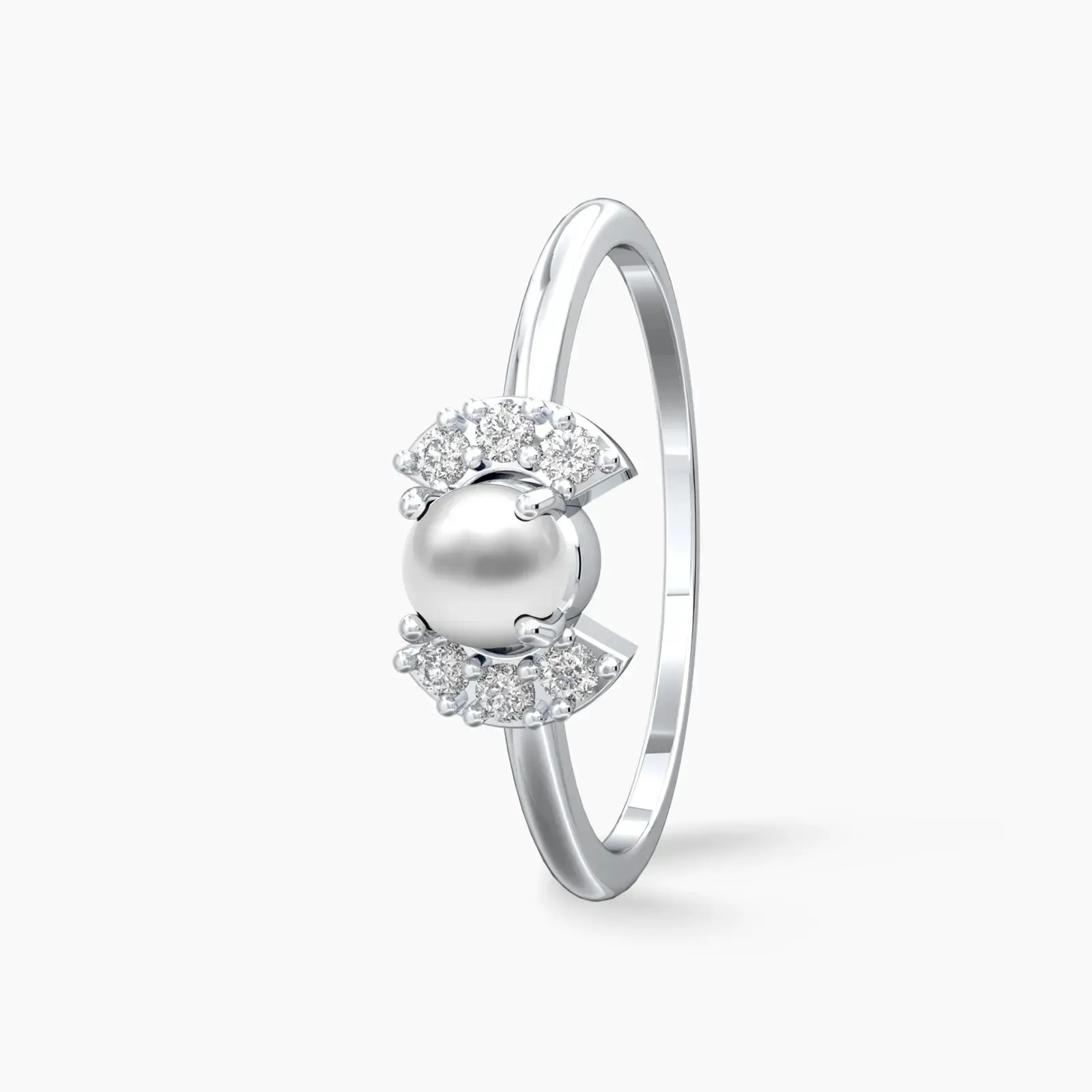 White Gold Perlina Luxe Ring
