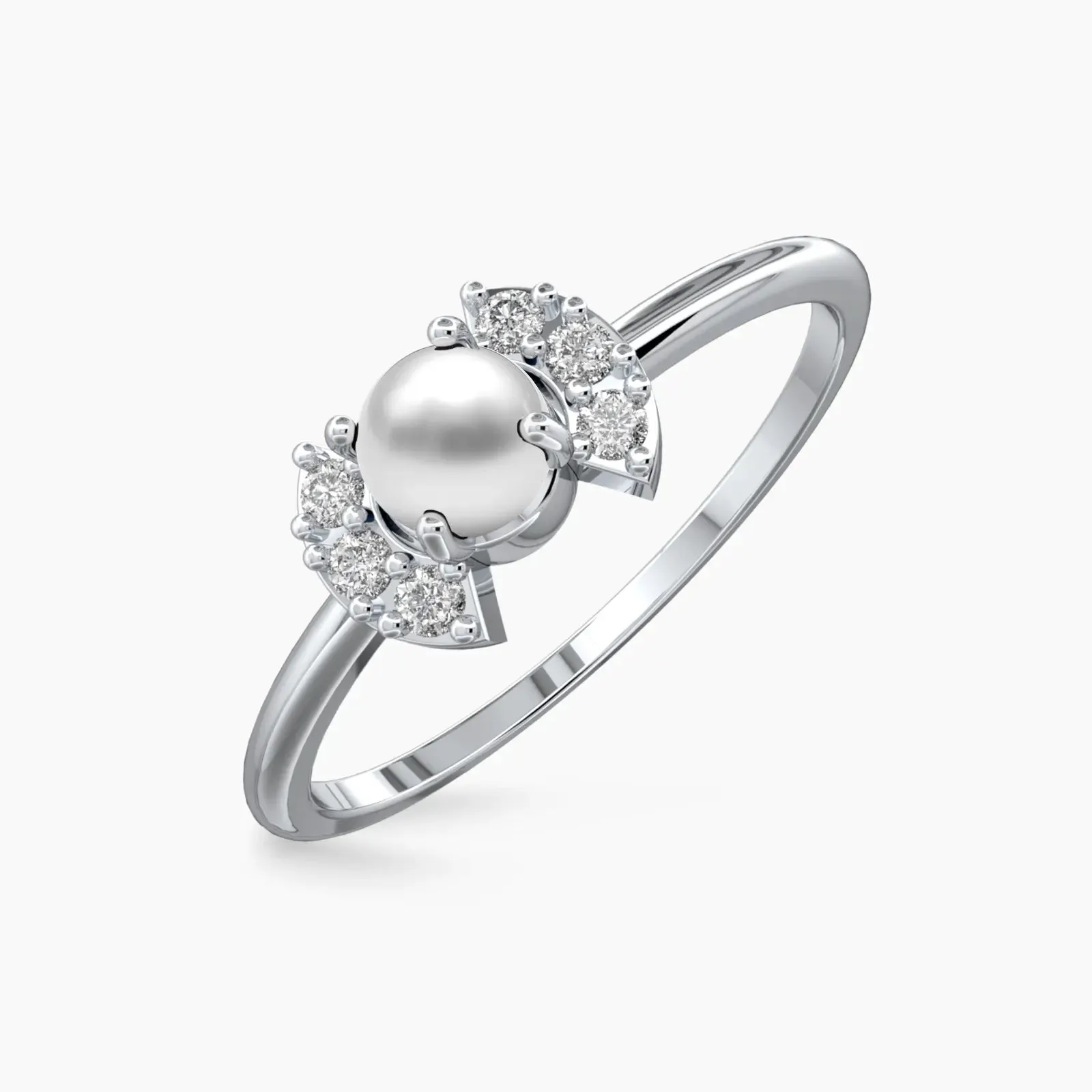 White Gold Perlina Luxe Ring